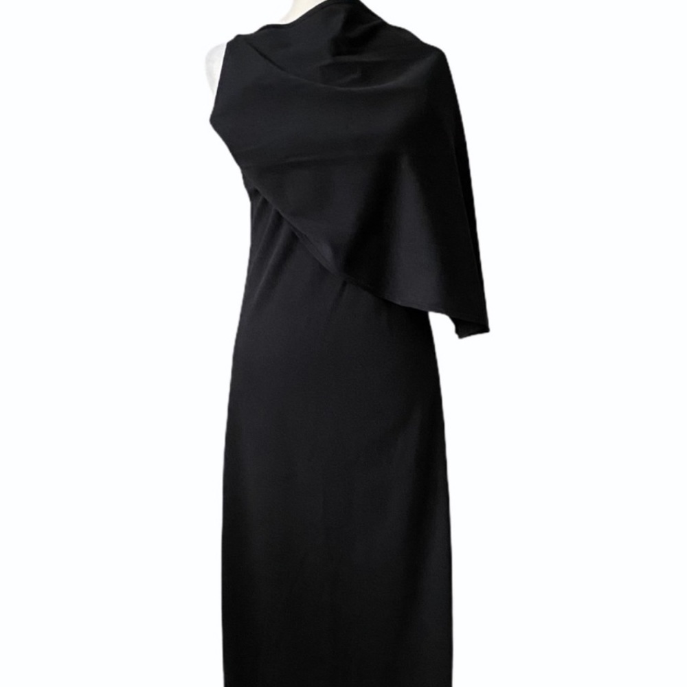 Vintage 90s Neiman Marcus Formal Black Dress - long cocktail - women’s small - Picture 3 of 13